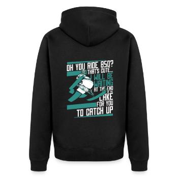 Oh Your Ride 850 Snow Motorcycle Snowmobile - Unisex Premium Organic Zip Hoodie - black - Back - Nico (187cm)