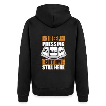 Je continue à appuyer sur esc computer scientist admin - Veste à capuche bio Premium Unisexe - noir - Dos - Nico (187cm)