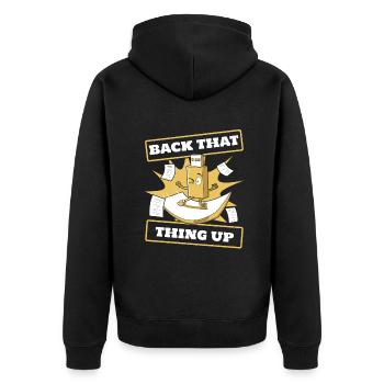 Back That Thing Up IT Operations Computer Scientist - Unisex Premium Organic Zip Hoodie - black - Back - Nico (187cm)