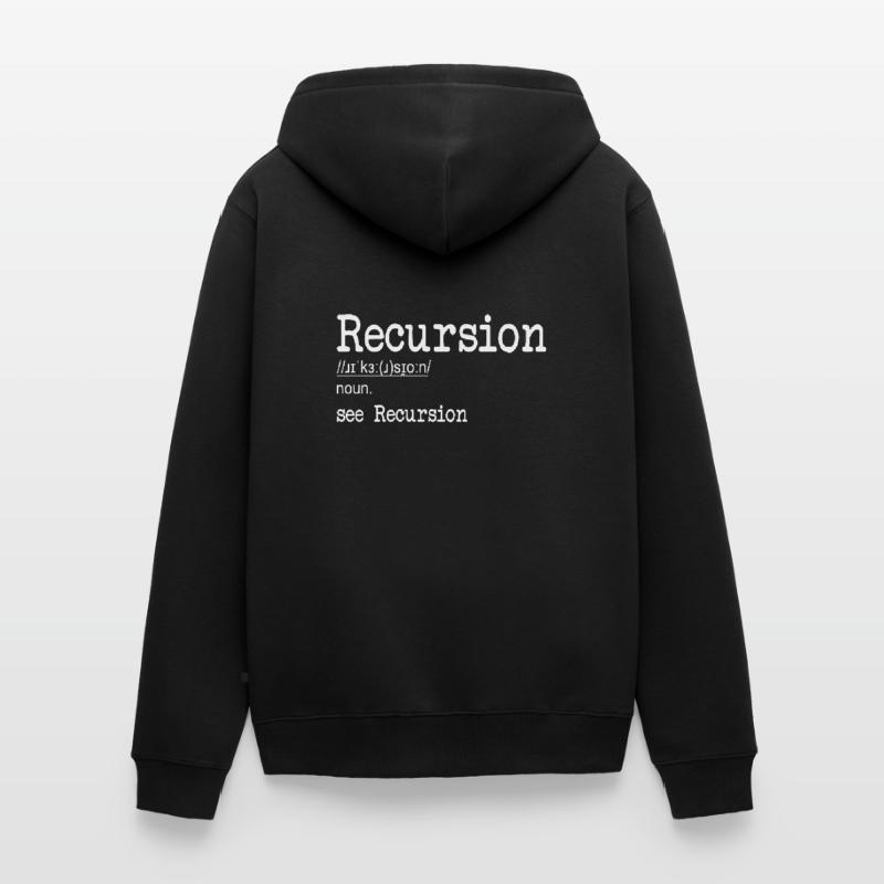 Recursion Definition Developer Coder Programmierer Unisex Premium Bio Zip Hoodie