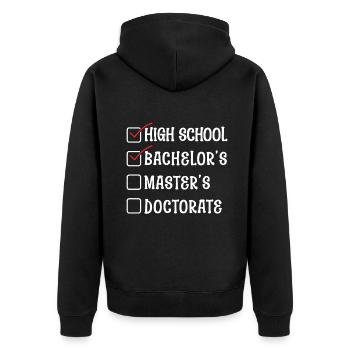 Bye School Happy Last Class Graduation Graduate - Unisex Premium Organic Zip Hoodie - black - Back - Nico (187cm)