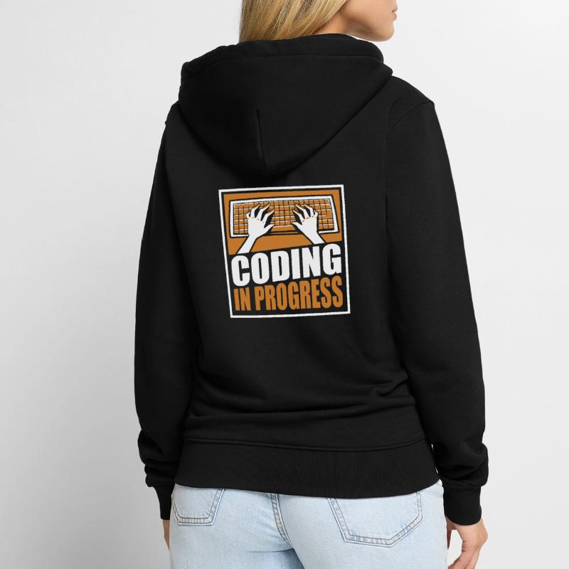 Coding In Progress Softwareingenieur Developer Unisex Premium Bio Zip Hoodie