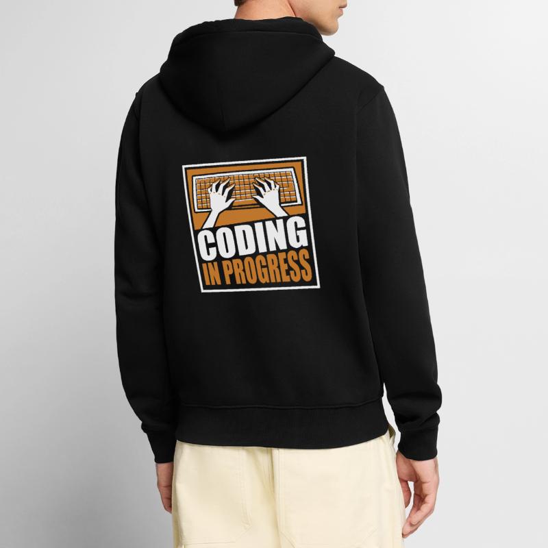 Coding In Progress Softwareingenieur Developer Unisex Premium Bio Zip Hoodie