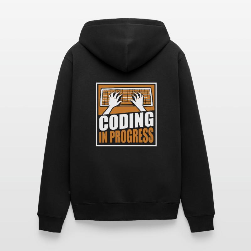 Coding In Progress Softwareingenieur Developer Unisex Premium Bio Zip Hoodie