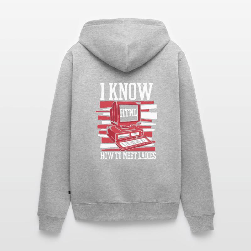 Je sais chaud pour rencontrer des dames Developer Coder Veste à capuche bio Premium Unisexe