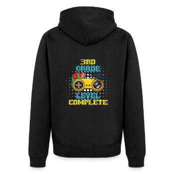 3rd Grade Complete Last Class Day Of Summer - Unisex Premium Organic Zip Hoodie - black - Back - Nico (187cm)