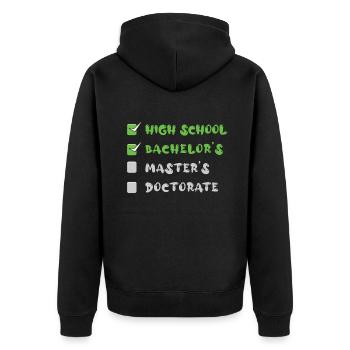 Graduate Bye School Happy Last Class Graduation - Unisex Premium Organic Zip Hoodie - black - Back - Nico (187cm)