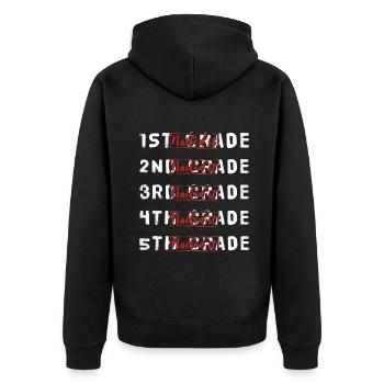School Last Class Graduate Elementary Graduation - Unisex Premium Organic Zip Hoodie - black - Back - Nico (187cm)