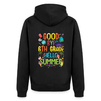 6e année Bye Schools Out Dernier jour de classe de l’été - Veste à capuche bio Premium Unisexe - noir - Dos - Nico (187cm)