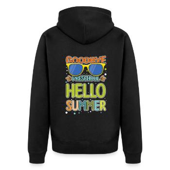 Bye Preschool Happy Last Class Teacher Student - Unisex Premium Organic Zip Hoodie - black - Back - Nico (187cm)