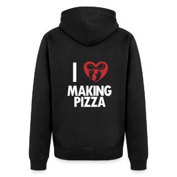 J’adore faire pizza plateau pizza pizza four pizza pizza - Veste à capuche bio Premium Unisexe - noir - Dos - Nico (187cm)