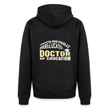 2023 Promotion Promotion - Unisex Premium Bio Zip Hoodie - Schwarz - Hinten - Nico (187cm)