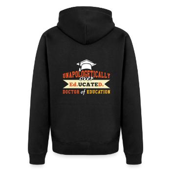 Doktoranden, Doktoranden, Doktoranden, Absolventen 2023 - Unisex Premium Bio Zip Hoodie - Schwarz - Hinten - Nico (187cm)