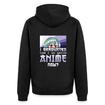 Love Anime Graduate Graduating 2023 Graduation - Unisex Premium Organic Zip Hoodie - black - Back - Nico (187cm)