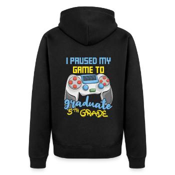 Diplômé 5e année Diplômé 2023 Gamer Gaming - Veste à capuche bio Premium Unisexe - noir - Dos - Nico (187cm)