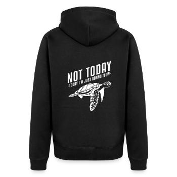 Pas aujourd’hui Tortue géante - Veste à capuche bio Premium Unisexe - noir - Dos - Nico (187cm)