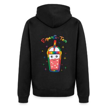 Tea Equality Gay LGBTQ Rainbow Mois de la fierté LGBT - Veste à capuche bio Premium Unisexe - noir - Dos - Nico (187cm)