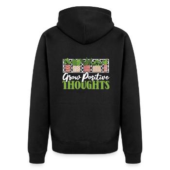 Cultiver des pensées positives Jardin de jardins familiaux Horticulture - Veste à capuche bio Premium Unisexe - noir - Dos - Nico (187cm)