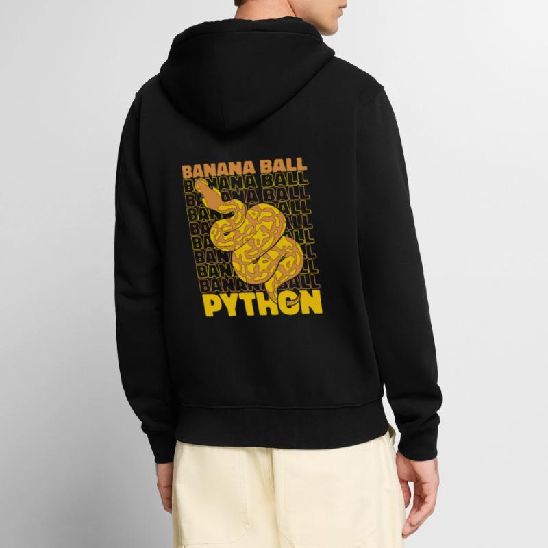 Boule de banane Python Serpent Python Boule de banane Veste à capuche bio Premium Unisexe