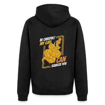 Ma fille peut vous presser Python Snake Banana - Veste à capuche bio Premium Unisexe - noir - Dos - Nico (187cm)