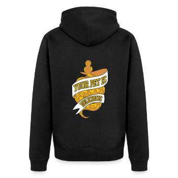 Votre animal de compagnie est délicieux serpent Python boule de banane - Veste à capuche bio Premium Unisexe - noir - Dos - Nico (187cm)