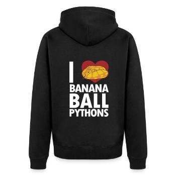 J’adore Boule de banane Pythons Boule de banane Serpent - Veste à capuche bio Premium Unisexe - noir - Dos - Nico (187cm)