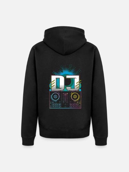 Beat DJ Raver Rave Hard Techno Dark Tekno - Unisex Premium Bio Zip Hoodie - Schwarz