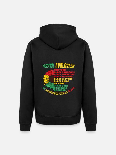 Histoire des Noirs Juneteenth - Veste à capuche bio Premium Unisexe - noir