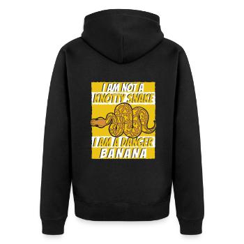 Pas un danger de serpent noueux Banane Schlange Banane - Veste à capuche bio Premium Unisexe - noir - Dos - Nico (187cm)