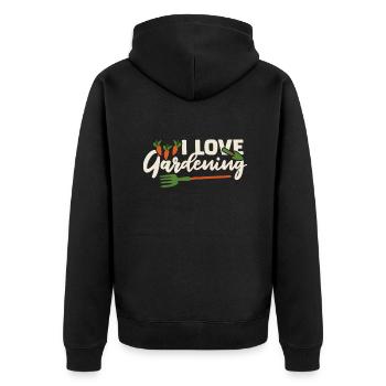J’aime jardiner jardinier potager horticulture jardinier - Veste à capuche bio Premium Unisexe - noir - Dos - Nico (187cm)