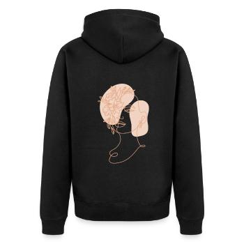 Lineart allotment jardin allotement jardin horticulture - Veste à capuche bio Premium Unisexe - noir - Dos - Nico (187cm)