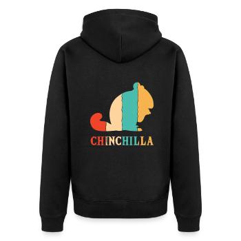 Retro Longtail Longhair Shorttail Breeder - Unisex Premium Organic Zip Hoodie - black - Back - Nico (187cm)