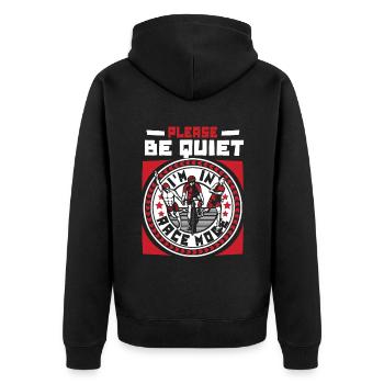 I'm In Race Mode Triathlete Training Triathlon Bike - Unisex Premium Organic Zip Hoodie - black - Back - Nico (187cm)