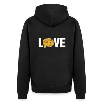 Love Scale Creepers Python Snake Banana - Unisex Premium Organic Zip Hoodie - black - Back - Nico (187cm)