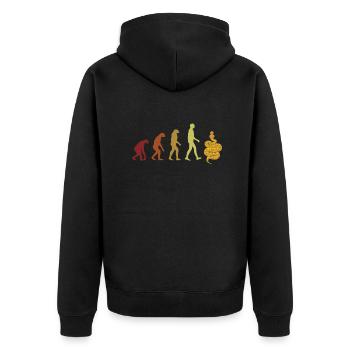 Banana Ball Python Evolution Python Banana Ball - Unisex Premium Organic Zip Hoodie - black - Back - Nico (187cm)