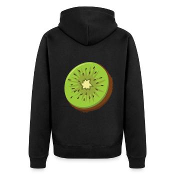 Love Kiwi Lover Fruit Surf Hello Summer - Veste à capuche bio Premium Unisexe - noir - Dos - Nico (187cm)