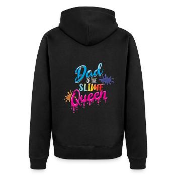 Dad Of Slime Kid Love Slime Lover Colorful Slime - Unisex Premium Organic Zip Hoodie - black - Back - Nico (187cm)