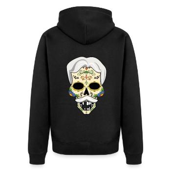 Abuelo Grandpa Grands-parents Day Día De Los Muertos - Veste à capuche bio Premium Unisexe - noir - Dos - Nico (187cm)