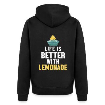 La vie est meilleure avec Lemonade Lemonade - Veste à capuche bio Premium Unisexe - noir - Dos - Nico (187cm)