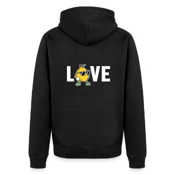 Lemonade Love Lemonade Seller Lemonade - Unisex Premium Organic Zip Hoodie - black - Back - Nico (187cm)