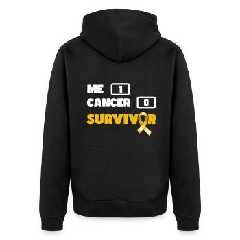 Sensibilisation au cancer infantile des survivants du cancer - Veste à capuche bio Premium Unisexe - noir - Dos - Nico (187cm)