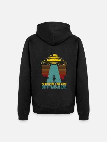Non sto dicendo che erano alieni ma erano alieni - Felpa con cappuccio ecologica premium unisex - nero