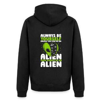 Soyez toujours vous-même à moins que vous ne puissiez être un OVNI extraterrestre - Veste à capuche bio Premium Unisexe - noir - Dos - Nico (187cm)