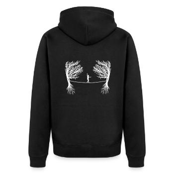 Équilibrer les fainéants d’intérieur Slackerliner Slackline - Veste à capuche bio Premium Unisexe - noir - Dos - Nico (187cm)
