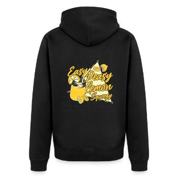 Easy Peasy Lemon Squeezy Lemonade Lover - Veste à capuche bio Premium Unisexe - noir - Dos - Nico (187cm)