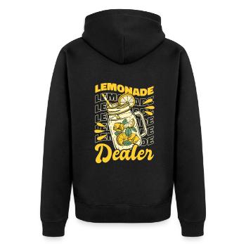 Lemonade Dealer Lemonade Lemonade - Unisex Premium Organic Zip Hoodie - black - Back - Nico (187cm)