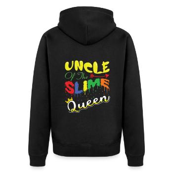 Uncle Of Slime Girl Slime Lover Colorful Slime - Unisex Premium Organic Zip Hoodie - black - Back - Nico (187cm)