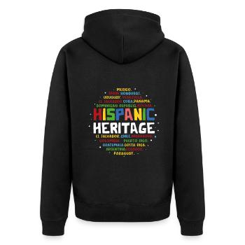 Country Hispanic National Hispanic Heritage - Unisex Premium Organic Zip Hoodie - black - Back - Nico (187cm)