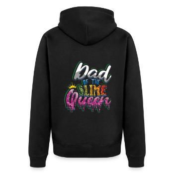 Dad Slime Kid Love Slime Lover Colorful Slime - Unisex Premium Organic Zip Hoodie - black - Back - Nico (187cm)