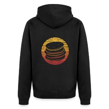 Recettes rétro Flapjack Griddlecake Lover Pancake - Veste à capuche bio Premium Unisexe - noir - Dos - Nico (187cm)